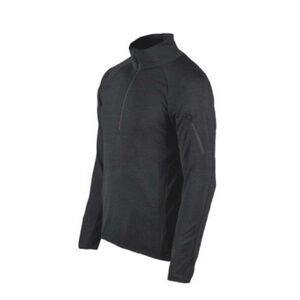 Triple Aught Design • Ares Half-Zip 100% merino wool black mock neck 1/4